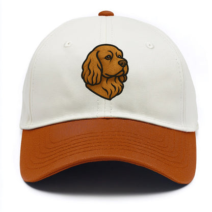 Sussex Spaniel - Golden liver embroidered low-set design - Two Tone Cap - Orange