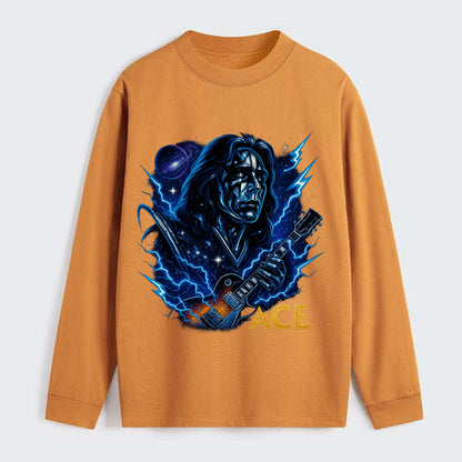 Cosmic Chrome Portrait - Classic Long Sleeve Shirt - Orange