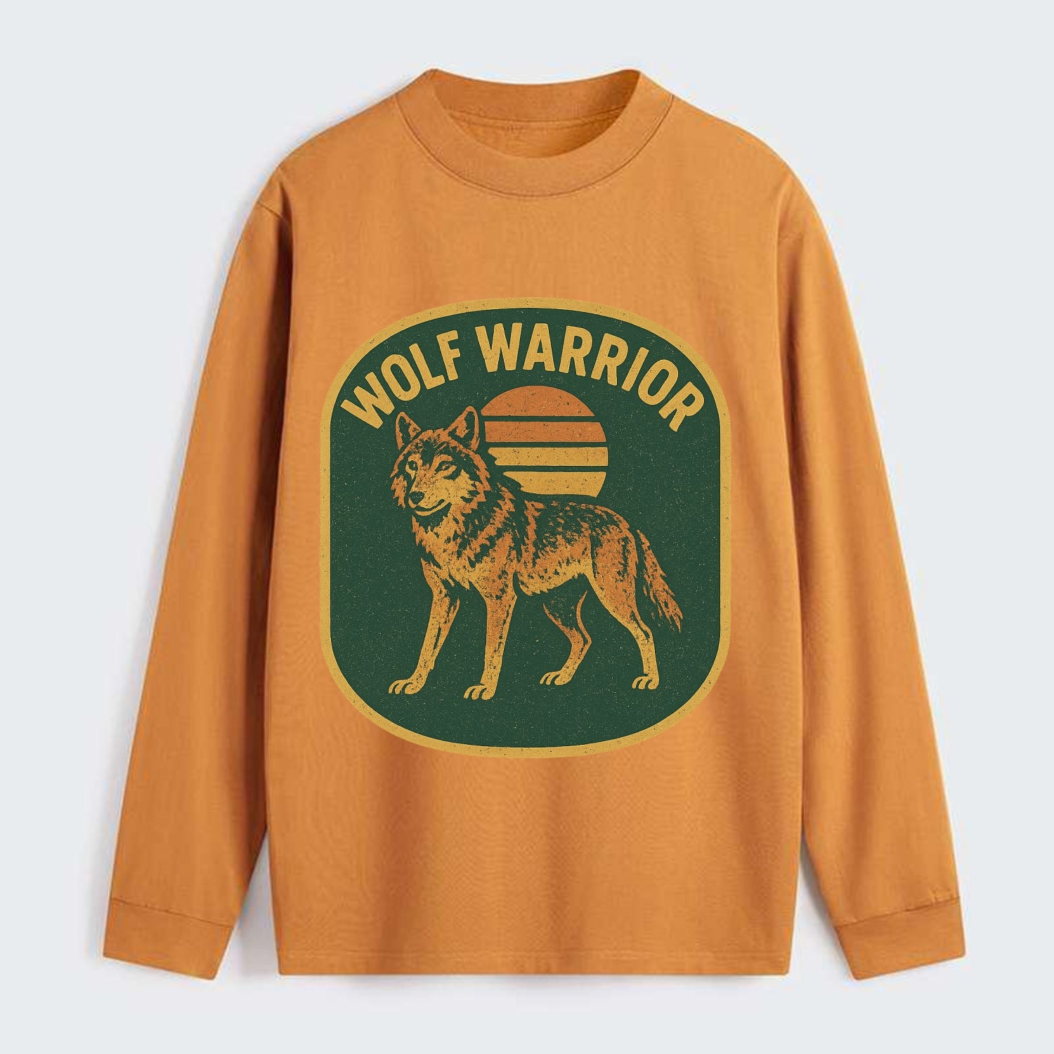 Wolf Warrior  - Classic Long Sleeve Shirt - Orange