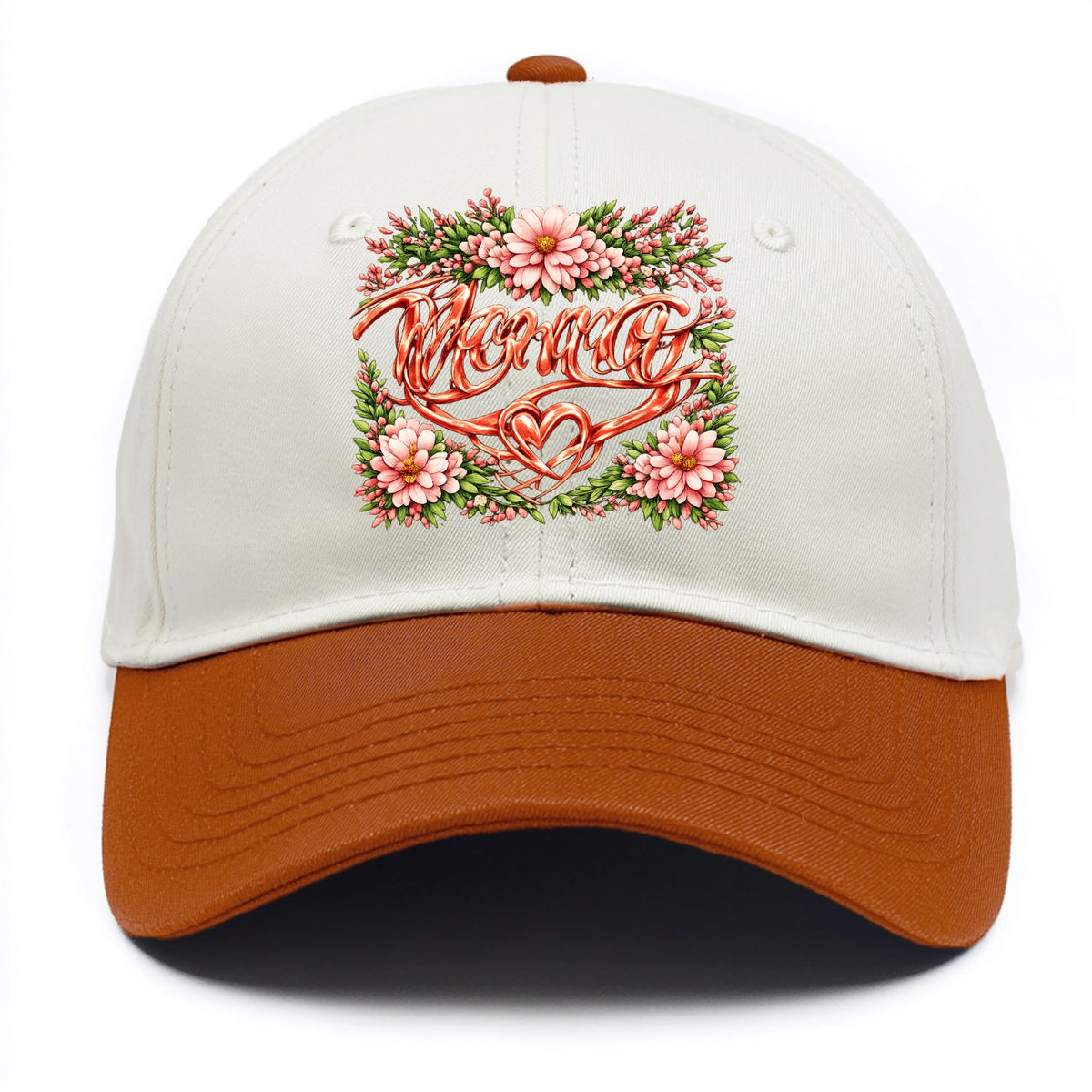 Mama Script - Two Tone Cap - Orange