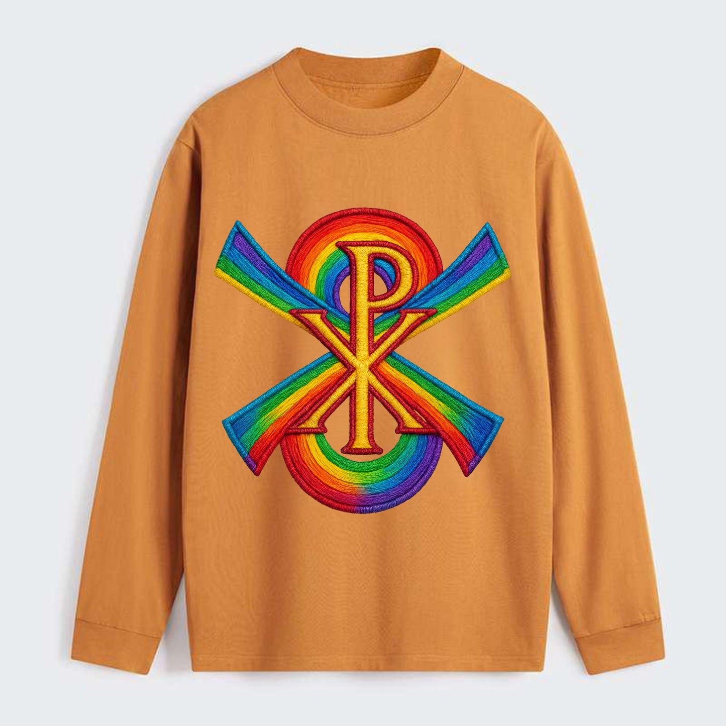 Chi Rho  - Classic Long Sleeve Shirt - Orange