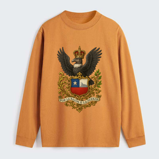 Chile Andean Condor Emblem - Classic Long Sleeve Shirt - Orange