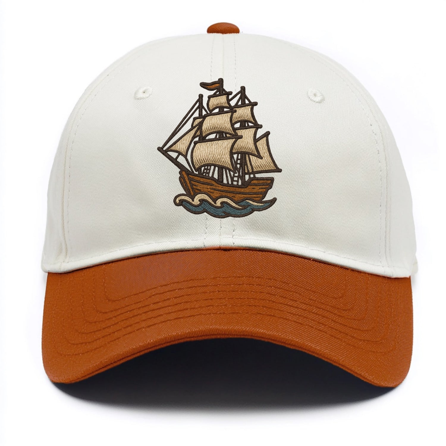Sailing Ship  - Two Tone Cap - Orange