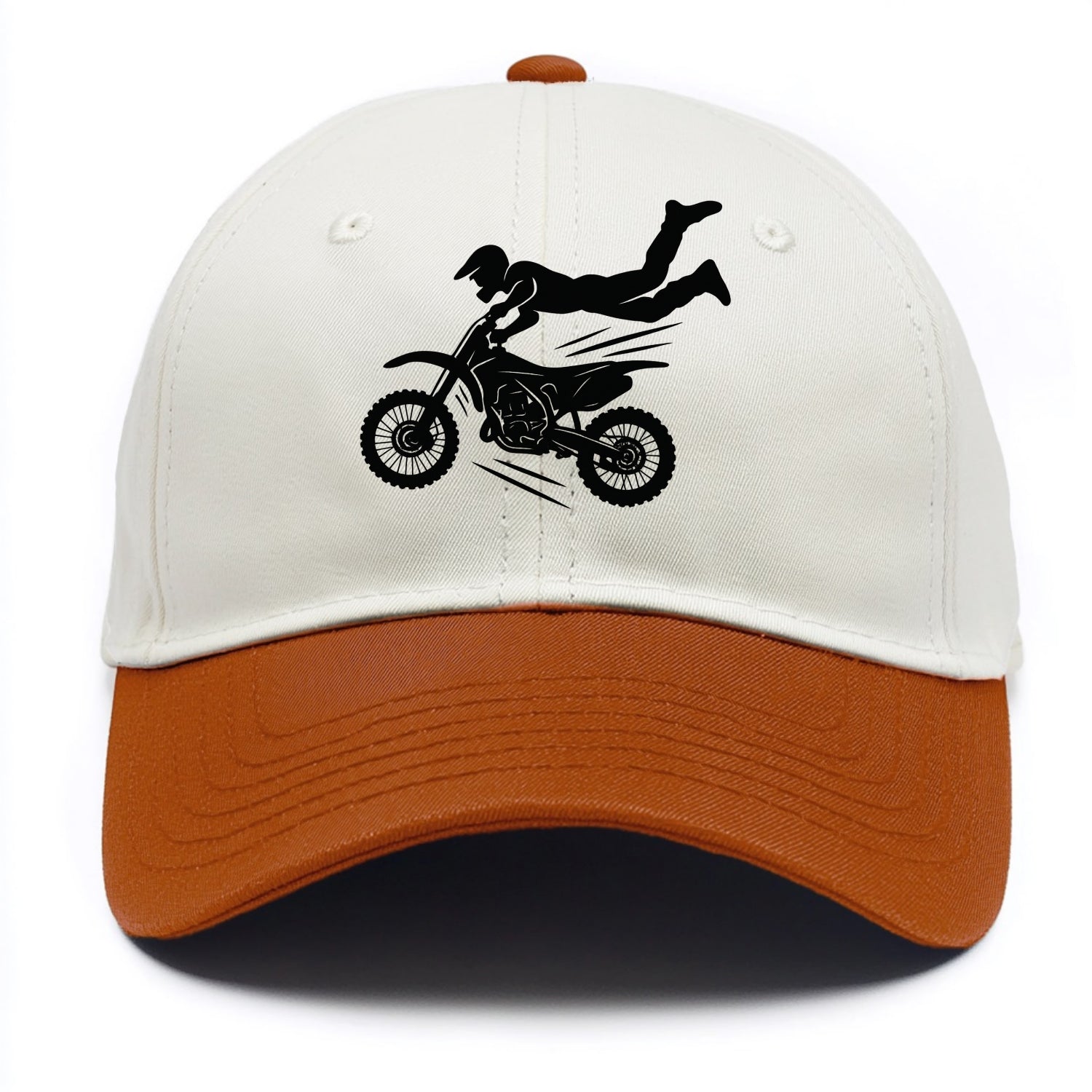 Motocross rider airborne trick - Two Tone Cap - Orange