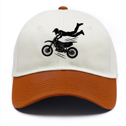 Motocross rider airborne trick - Two Tone Cap - Orange