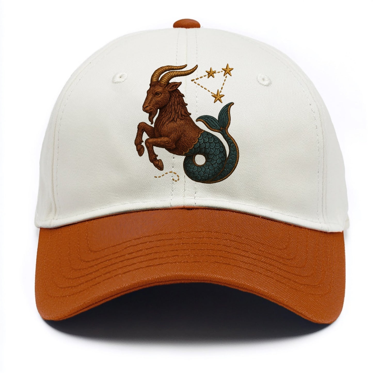 Capricorn Goat  - Two Tone Cap - Orange