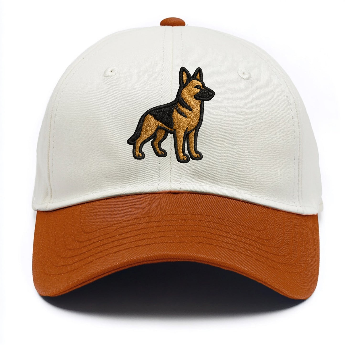German Shepherd - Trendy minimal silhoue - Two Tone Cap - Orange