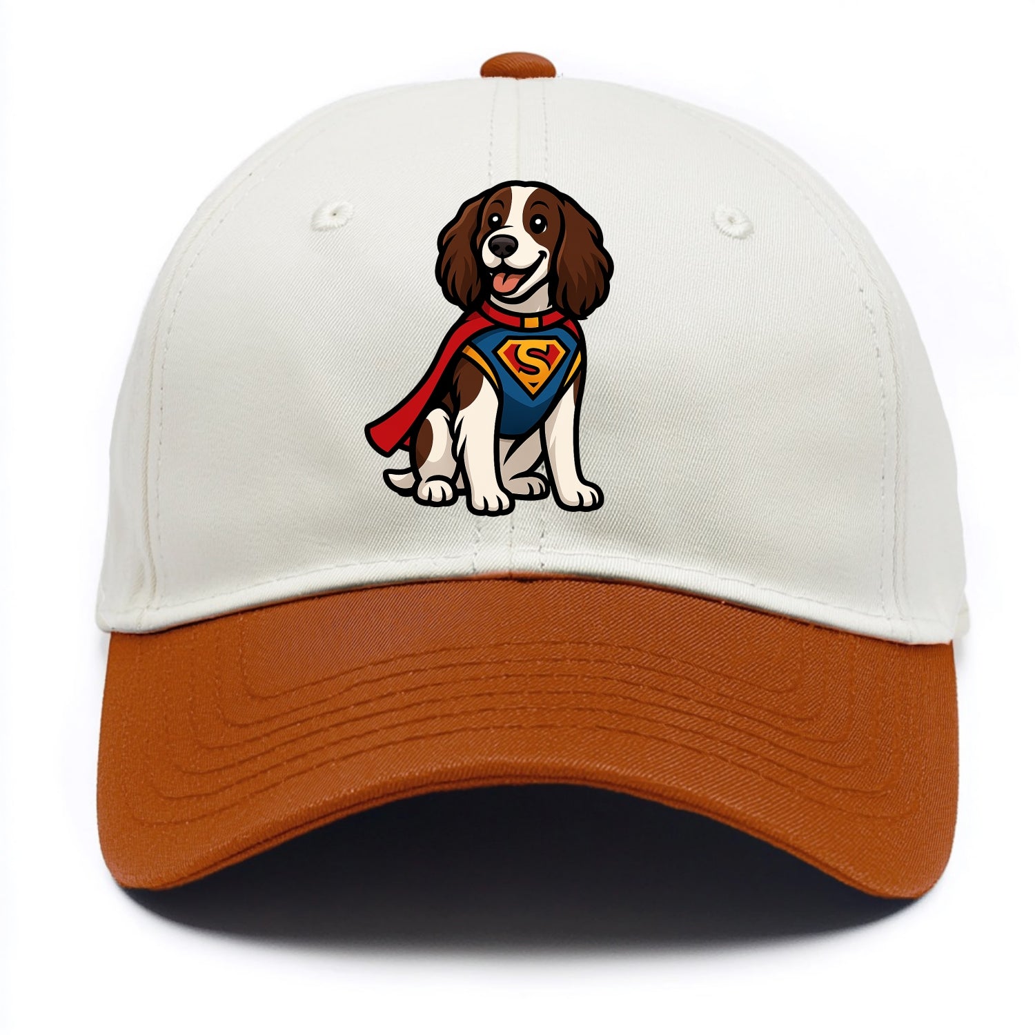 Springer Spaniel Friendly Hero  - Two Tone Cap - Orange