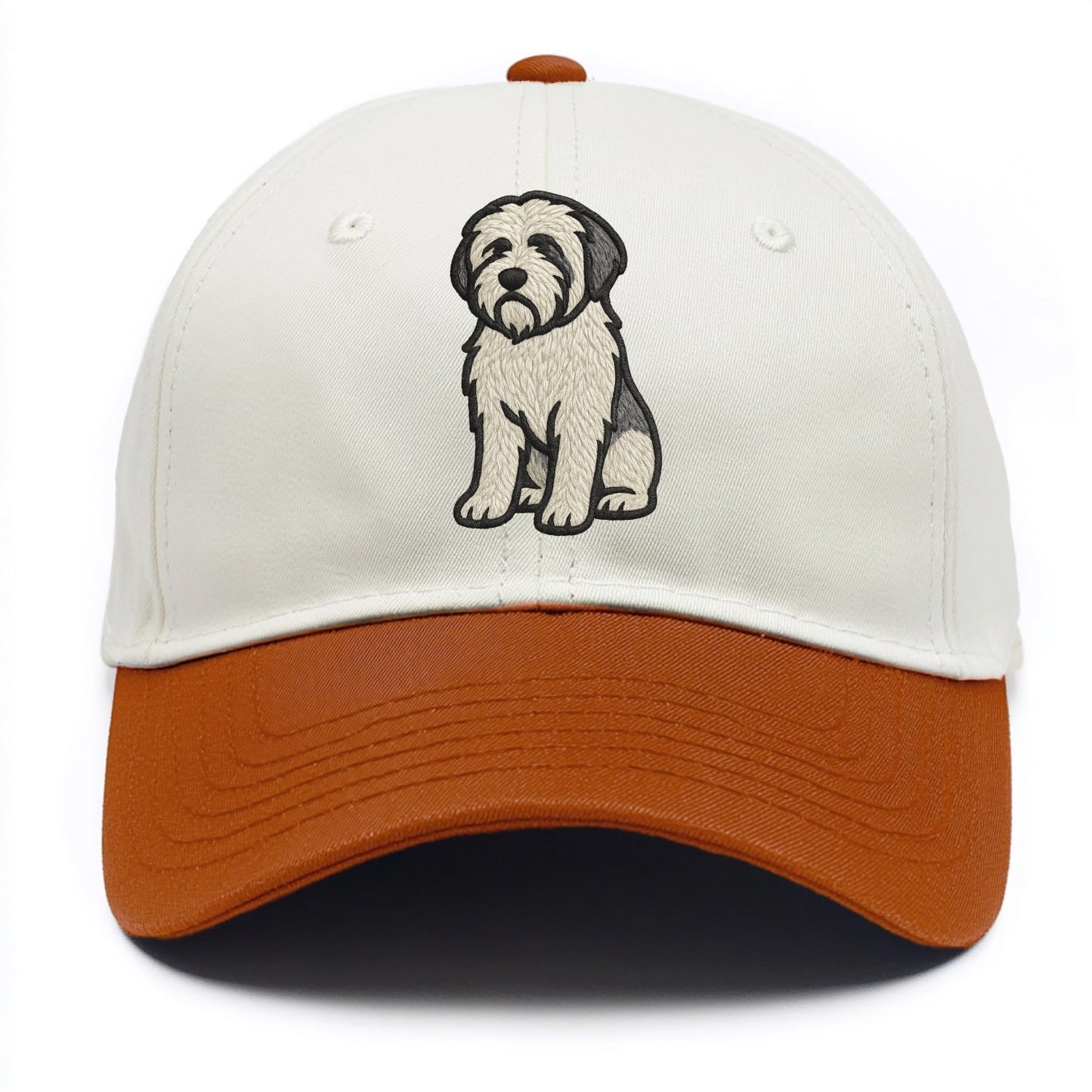 Polish Lowland Sheepdog - White and gray - Two Tone Cap - Orange