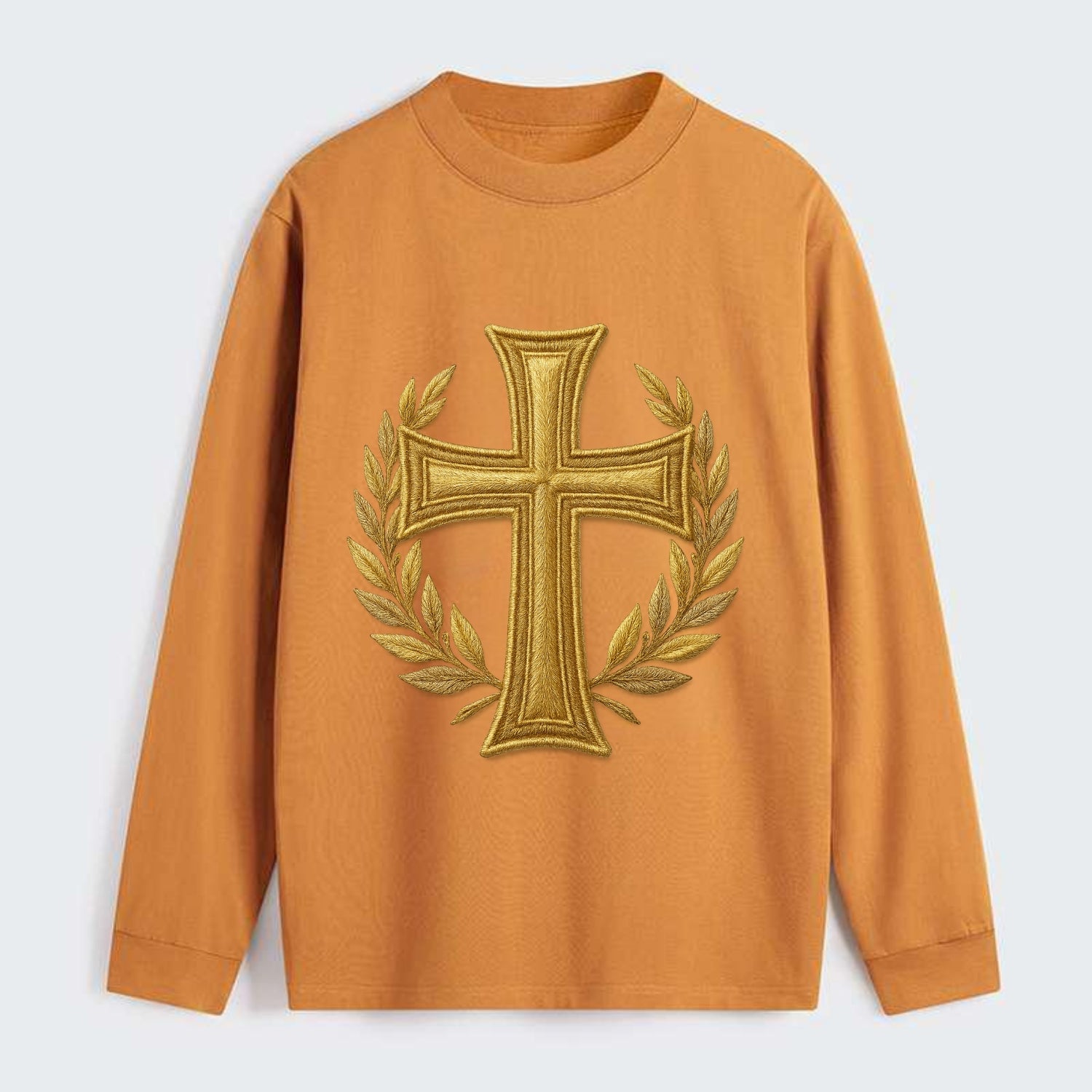 Victory Cross  - Classic Long Sleeve Shirt - Orange