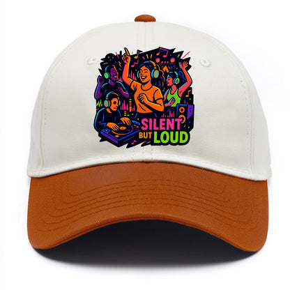 Silent disco dancers with glowing headphones - "Silent But Loud" - unique concert - Two Tone Cap - Orange