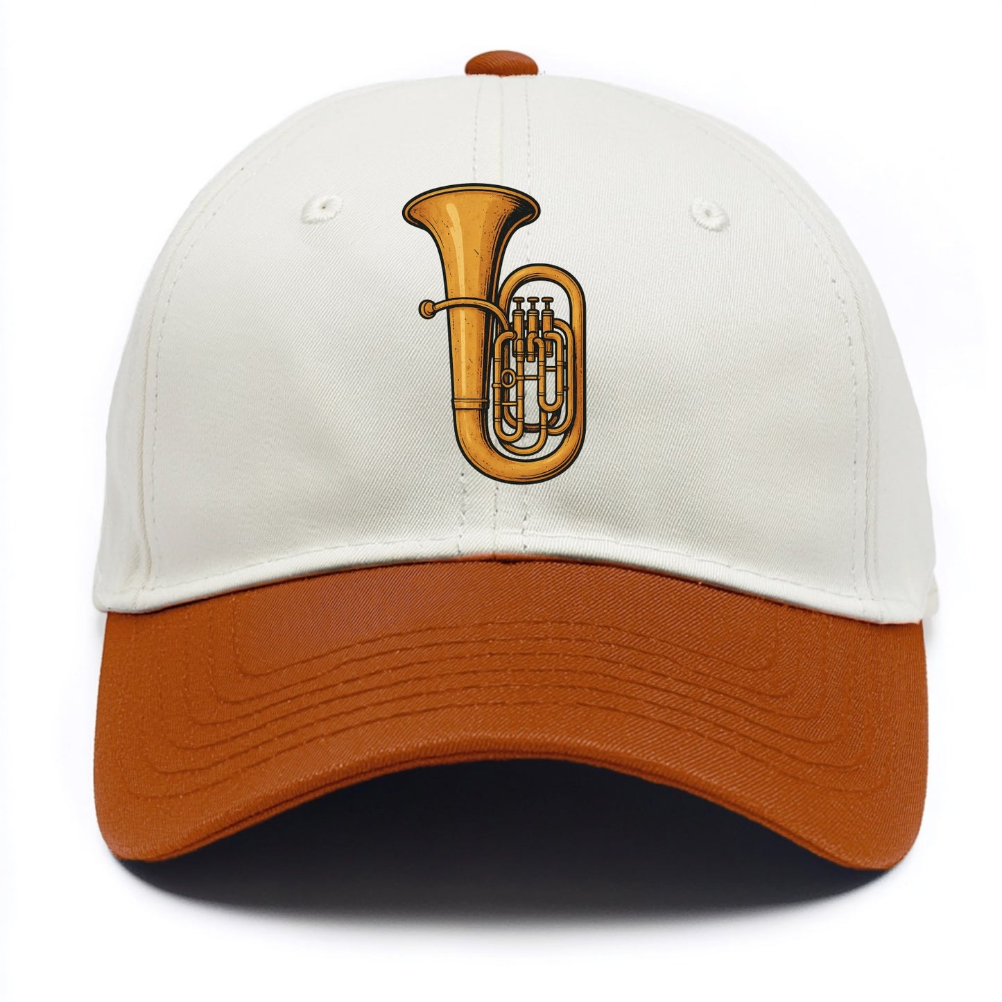 Tuba with large brass bell - Two Tone Cap - Orange