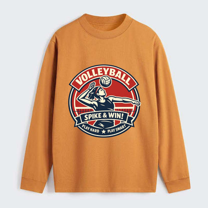 Dynamic Spike Emblem - Classic Long Sleeve Shirt - Orange