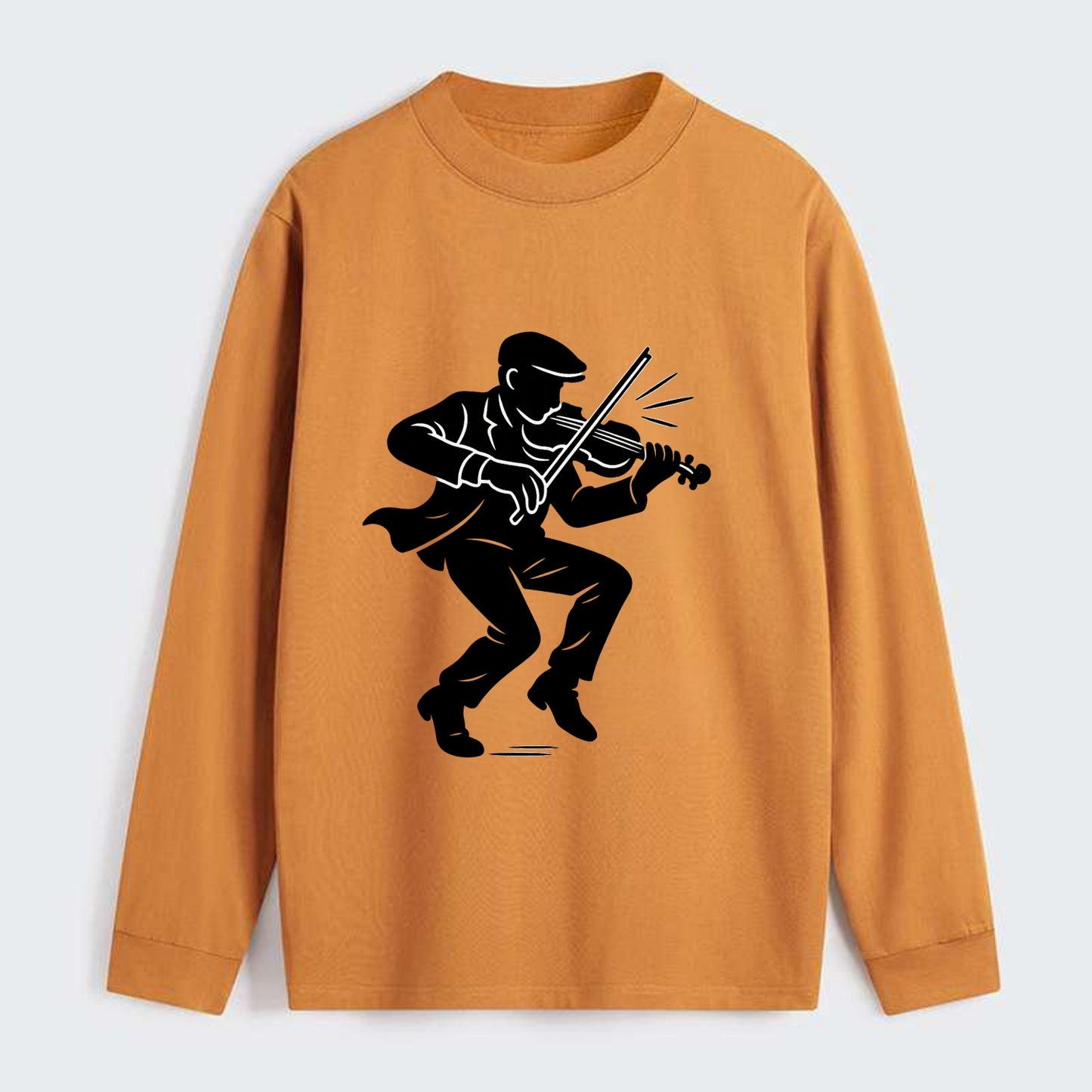 Irish folk musician traditional jig - Classic Long Sleeve Shirt - Orange