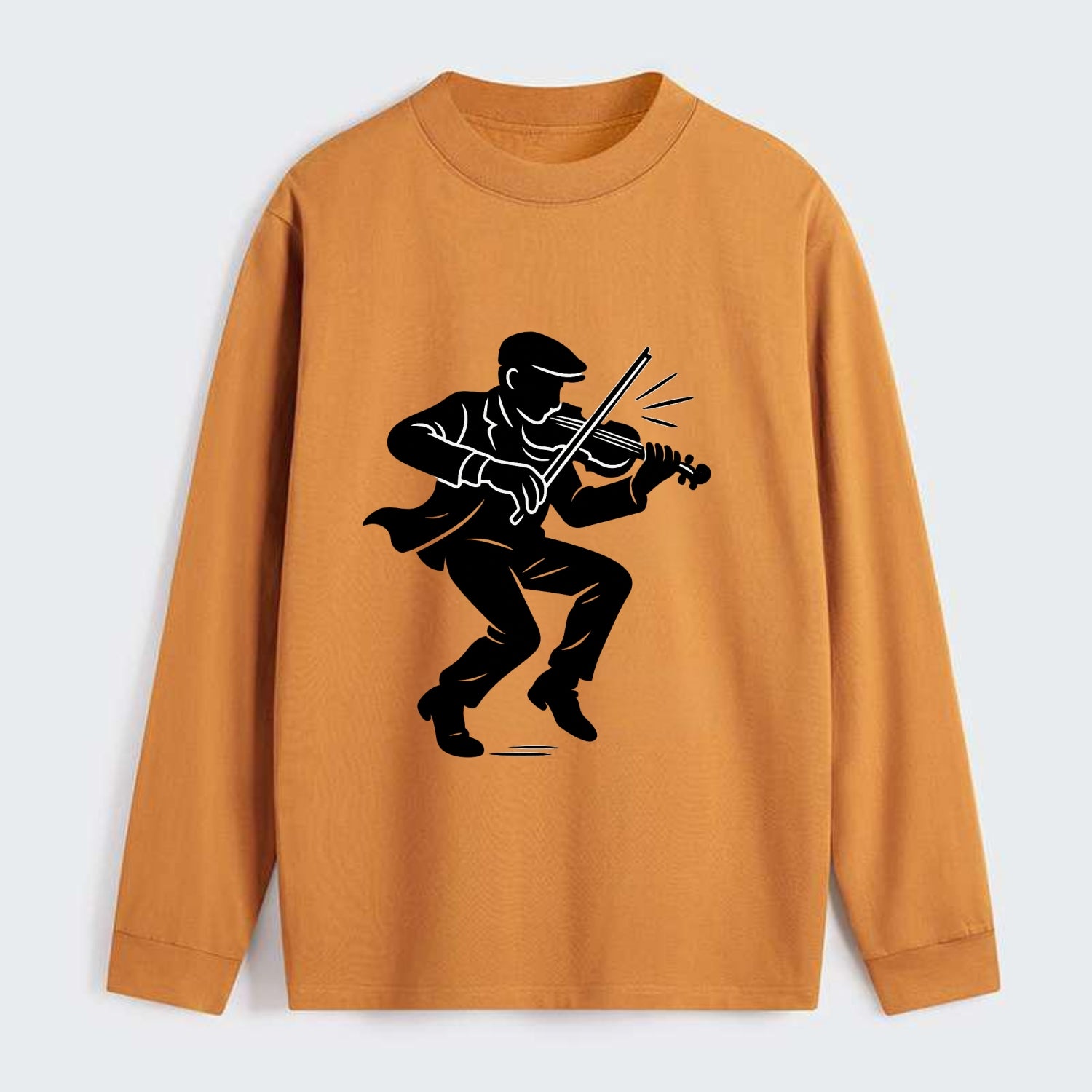 Irish folk musician traditional jig - Classic Long Sleeve Shirt - Orange