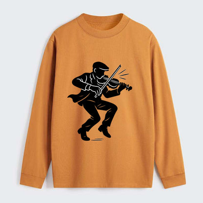 Irish folk musician traditional jig - Classic Long Sleeve Shirt - Orange