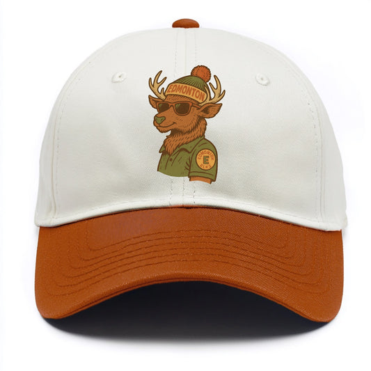 Edmonton Elk wearing Edmonton beanie wit - Two Tone Cap - Orange