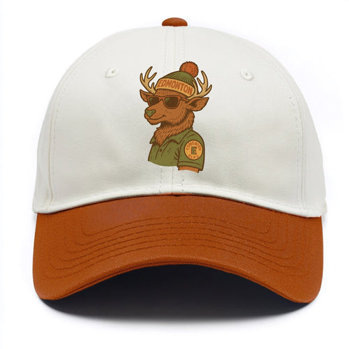 Edmonton Elk wearing Edmonton beanie wit - Two Tone Cap