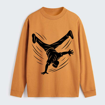 Breakdancer windmill move - Classic Long Sleeve Shirt - Orange