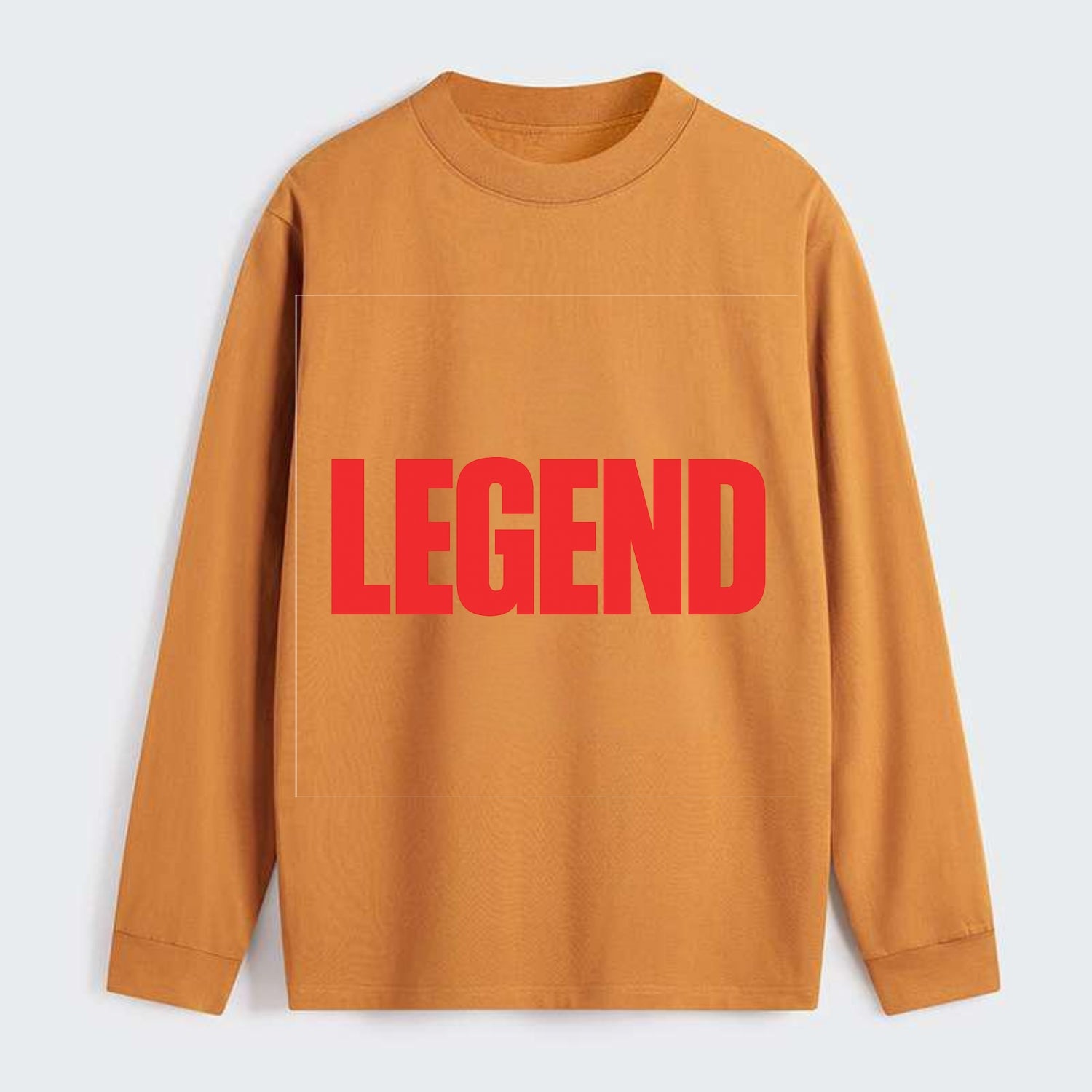 Bold typography design - "LEGEND" - remarkable person, iconic status - Classic Long Sleeve Shirt - Orange
