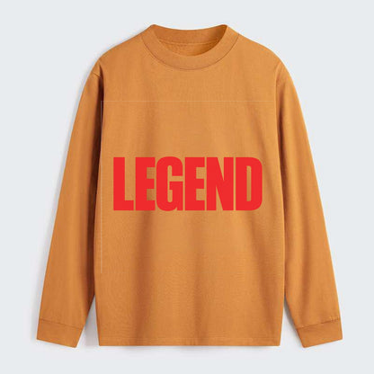 Bold typography design - "LEGEND" - remarkable person, iconic status - Classic Long Sleeve Shirt - Orange