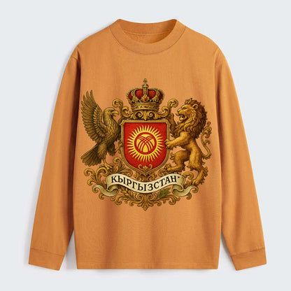 Kyrgyzstan Tunduk Emblem - Classic Long Sleeve Shirt - Orange