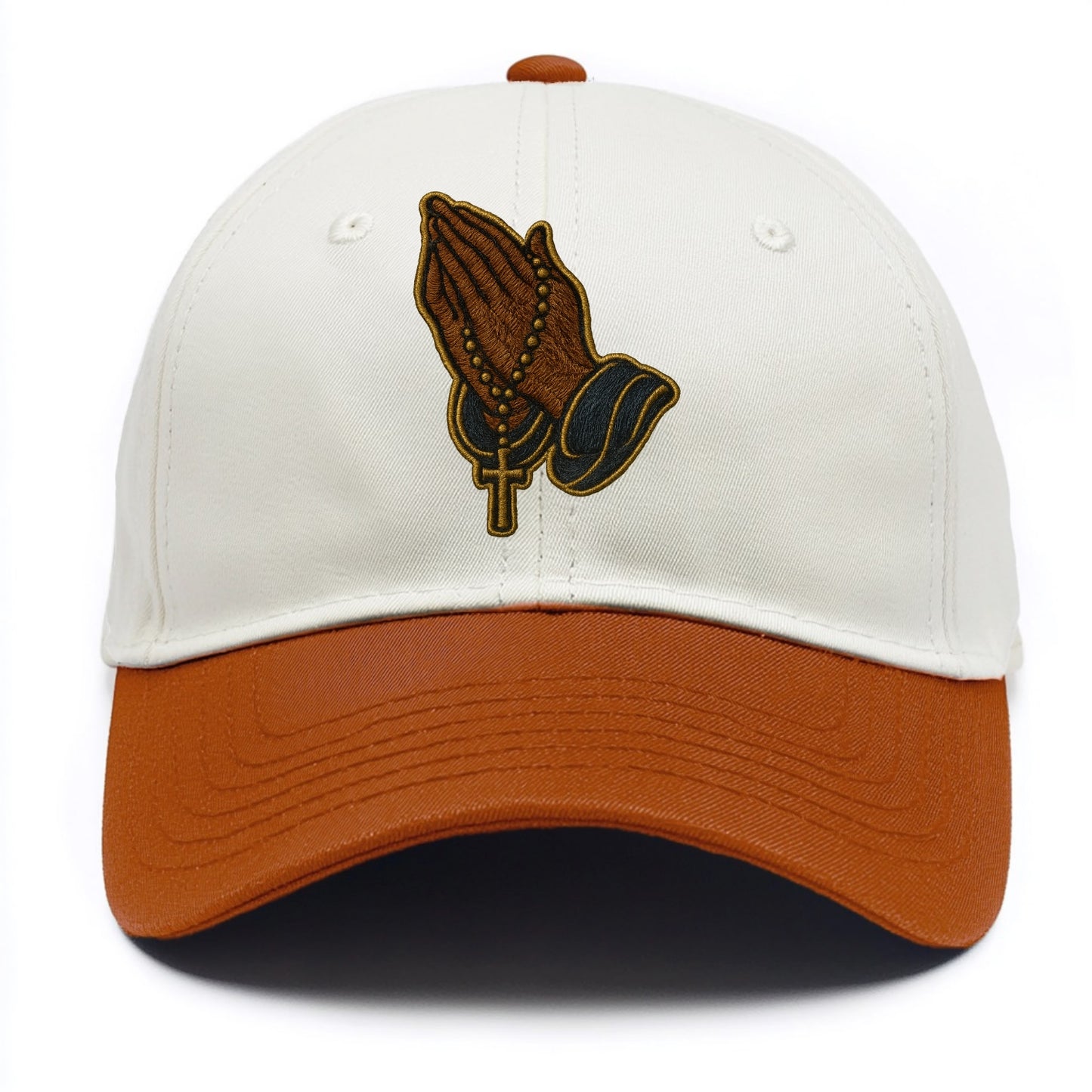 Praying Hands  - Two Tone Cap - Orange