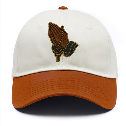Praying Hands  - Two Tone Cap - Orange