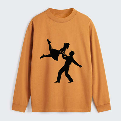Swing dancers aerial lift - Classic Long Sleeve Shirt - Orange