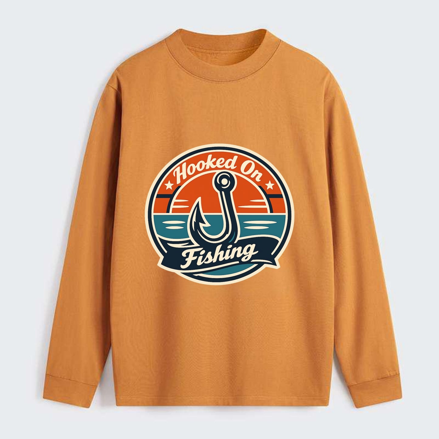 Angler's Emblem of Passion - Classic Long Sleeve Shirt - Orange