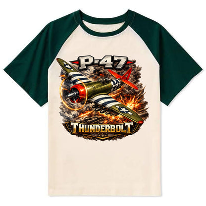 P 47 Thunderbolt - Contrast Raglan T-shirt