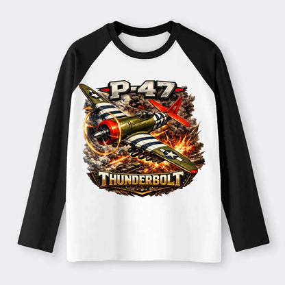 P 47 Thunderbolt - Raglan Long Sleeve T-Shirt