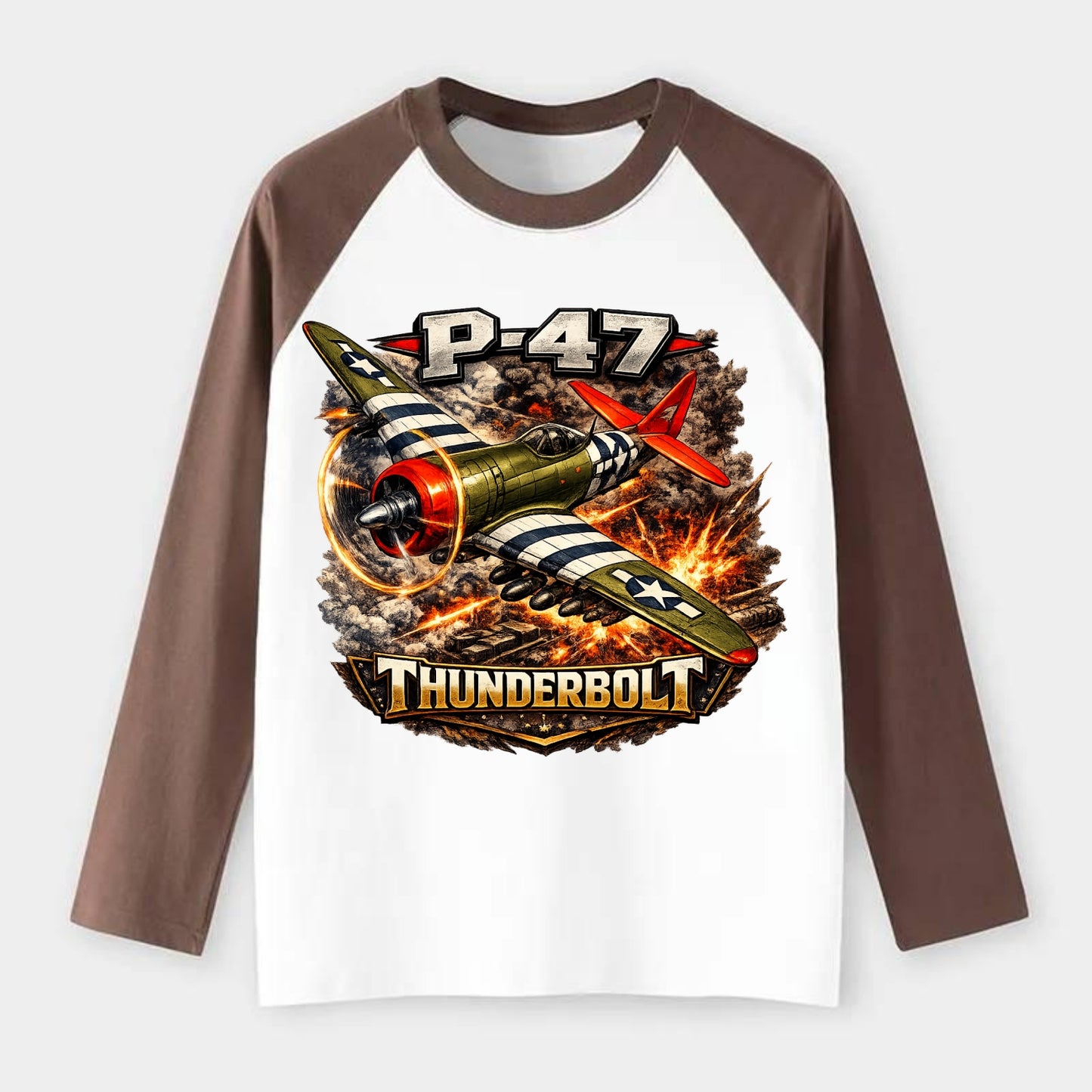 P 47 Thunderbolt - Raglan Long Sleeve T-Shirt