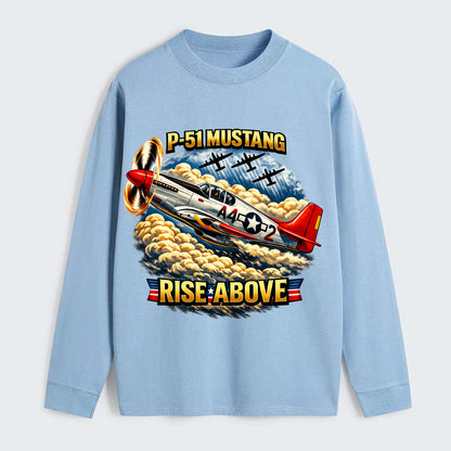 P 51 Mustang Rise Above - Classic Long Sleeve Shirt