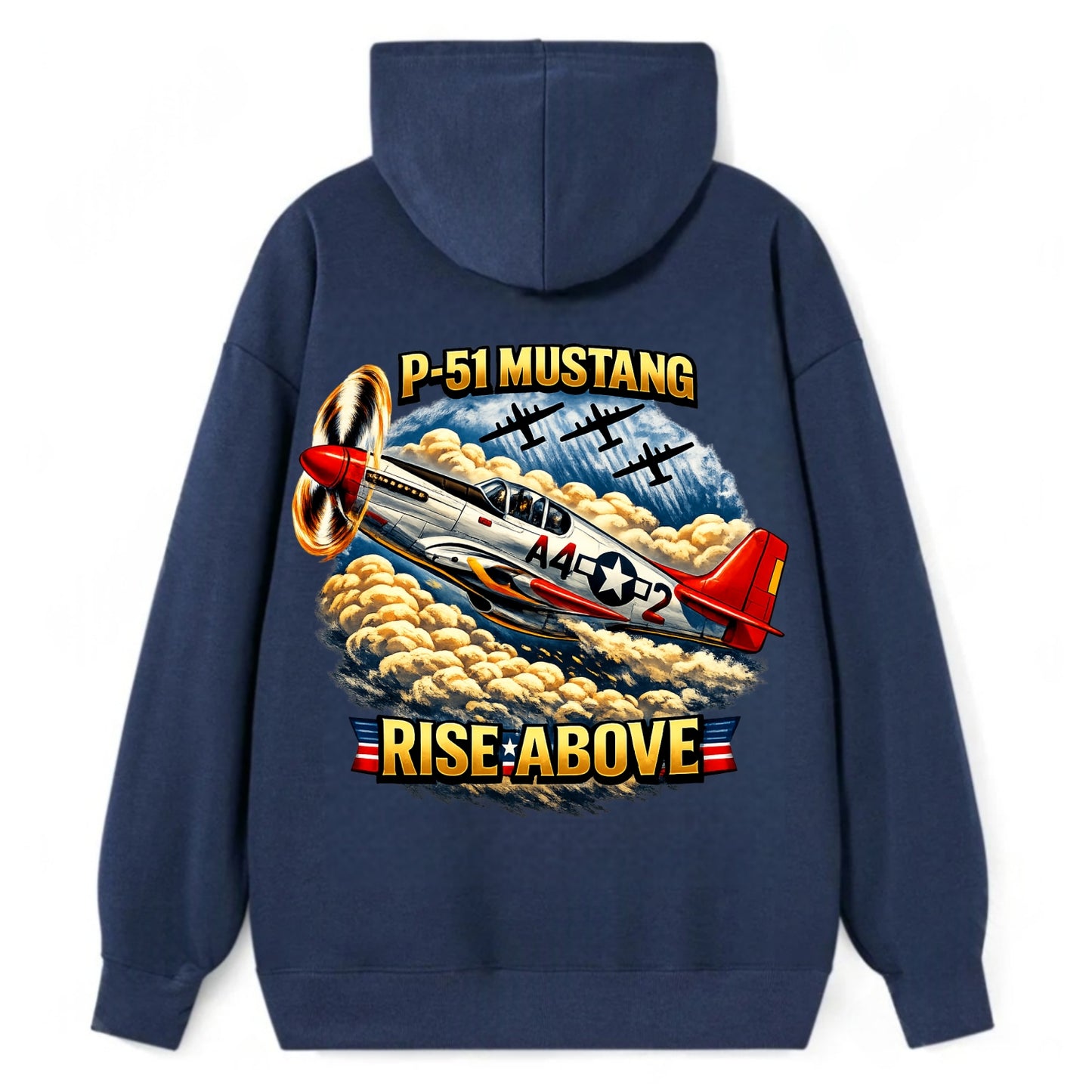 P 51 Mustang Rise Above - Classic Pullover Hoodie