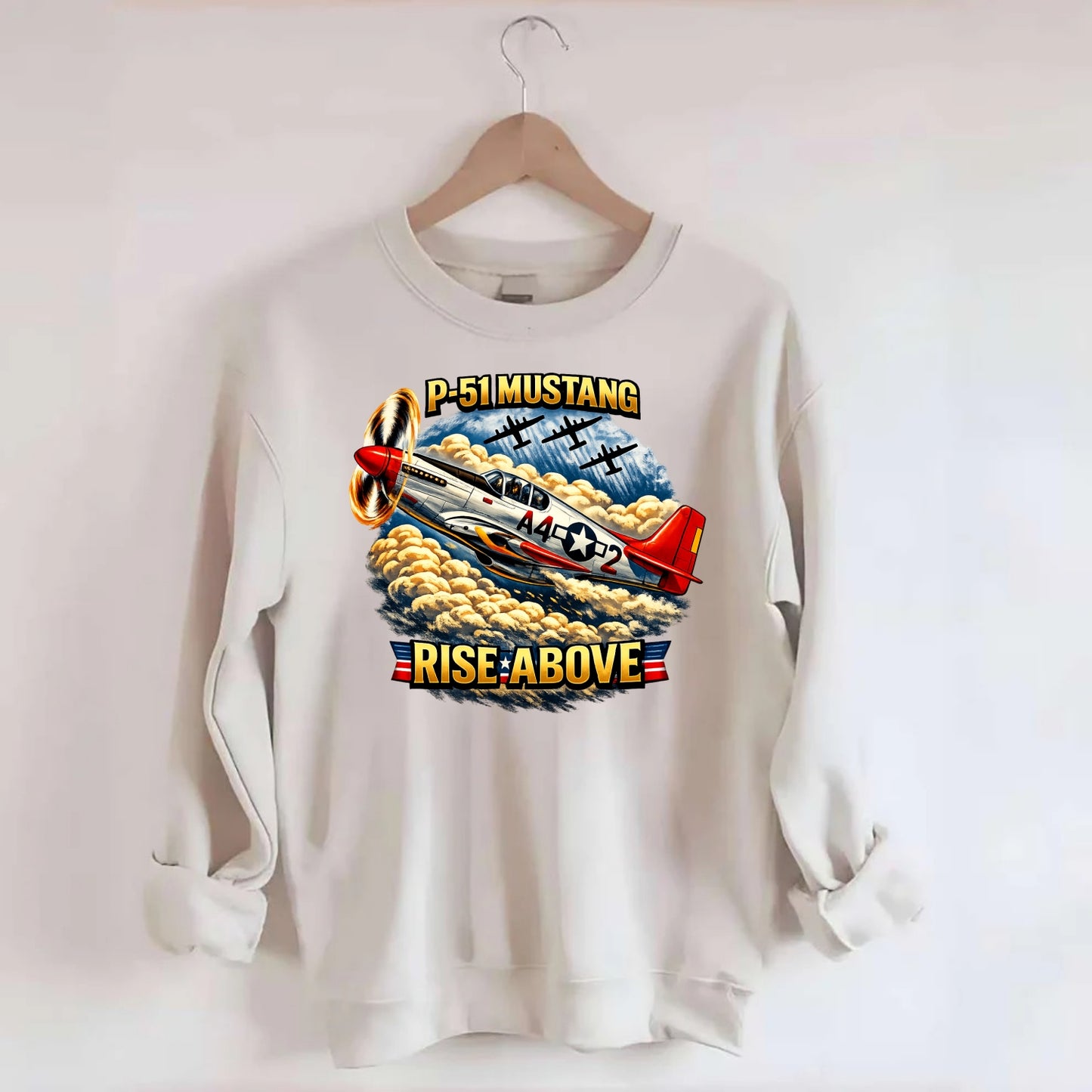 P 51 Mustang Rise Above - Crewneck Sweatshirt