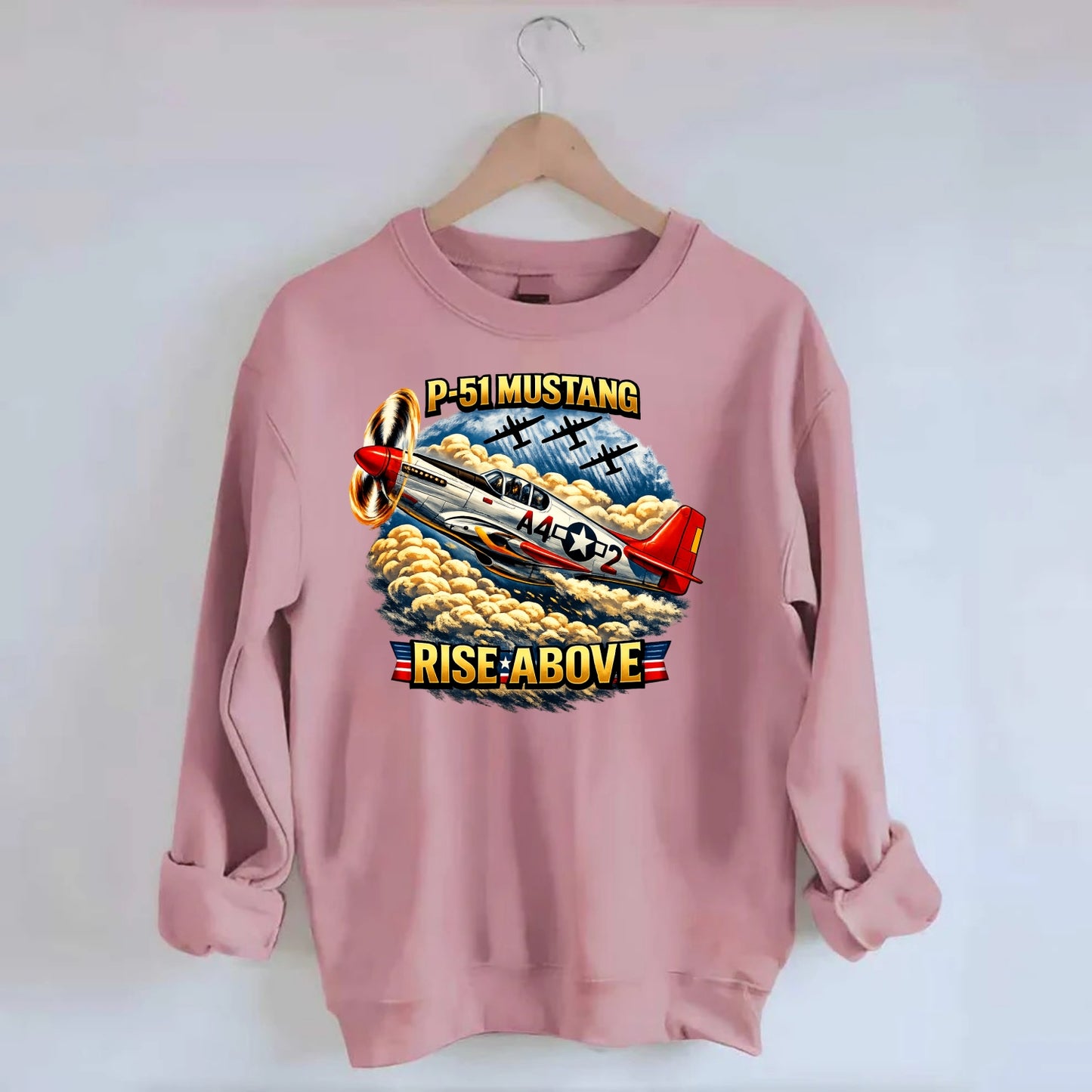 P 51 Mustang Rise Above - Crewneck Sweatshirt