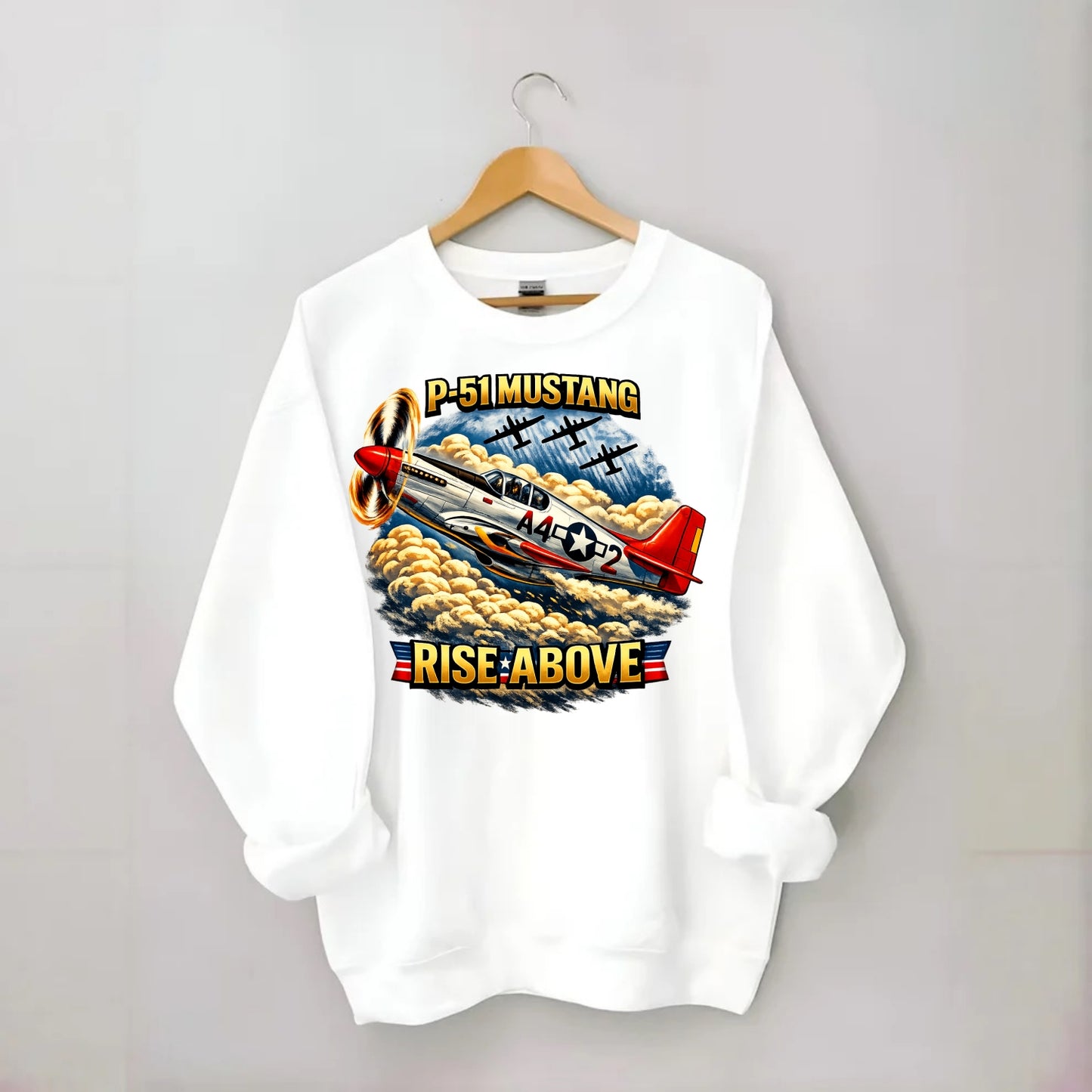 P 51 Mustang Rise Above - Crewneck Sweatshirt