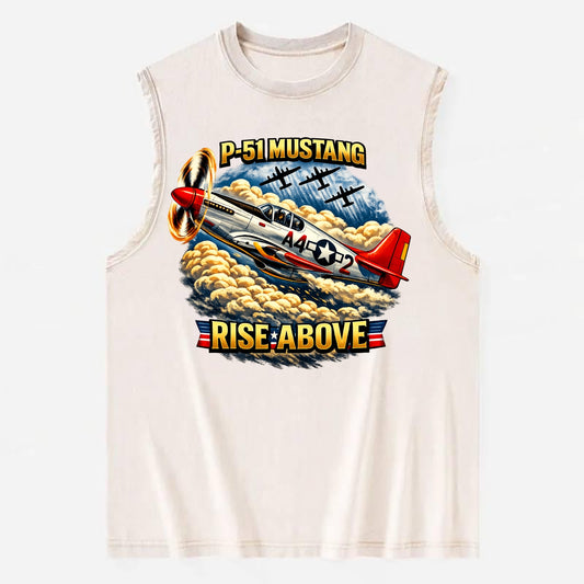 P 51 Mustang Rise Above - Vintage Washed Tank