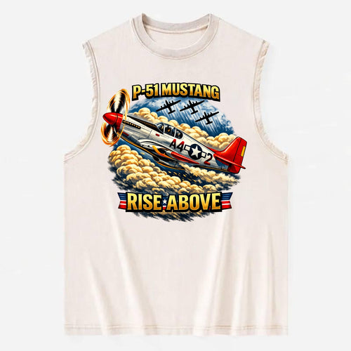 P 51 Mustang Rise Above - Vintage Washed Tank