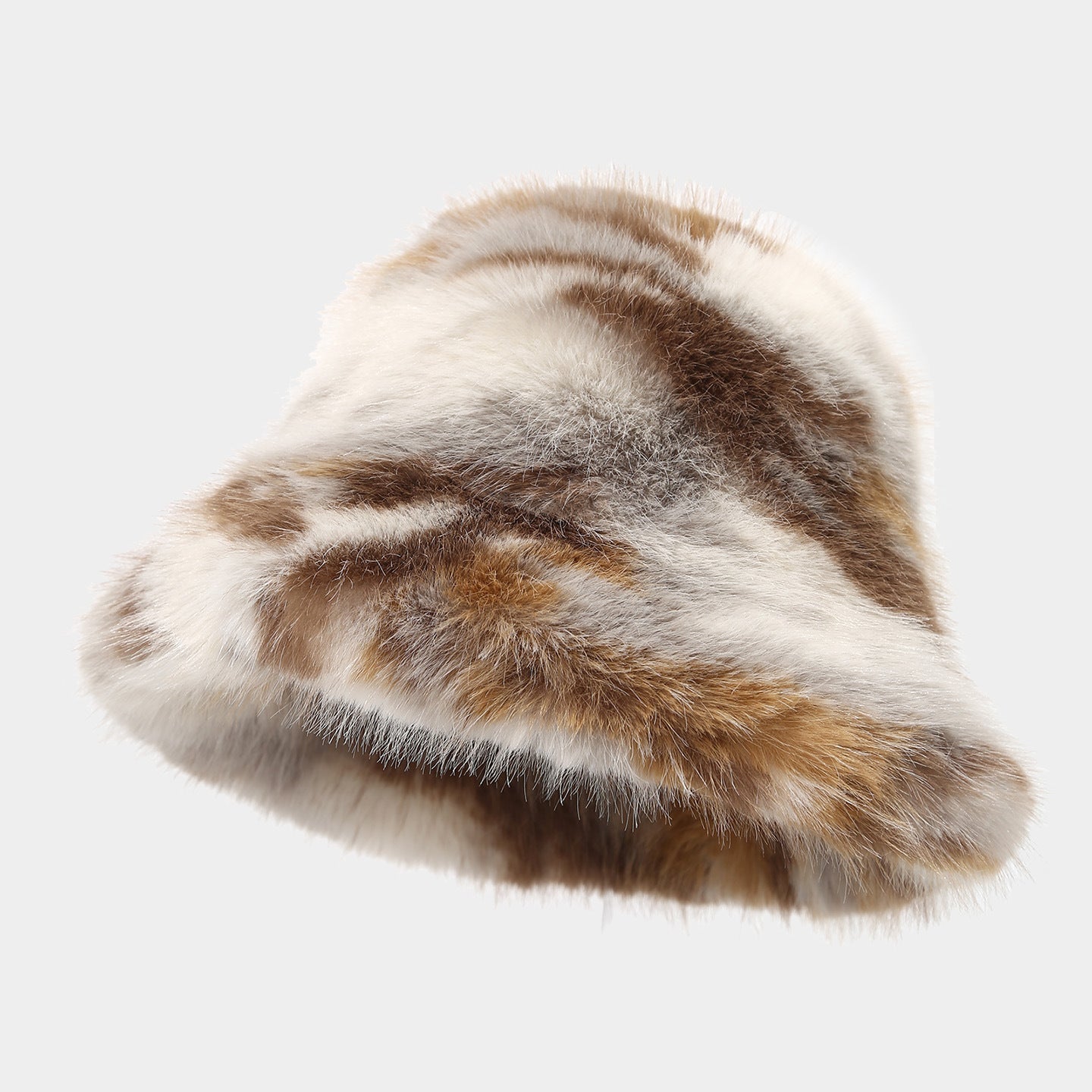 Plush Camo Bucket Hat: Korean Style Warmth