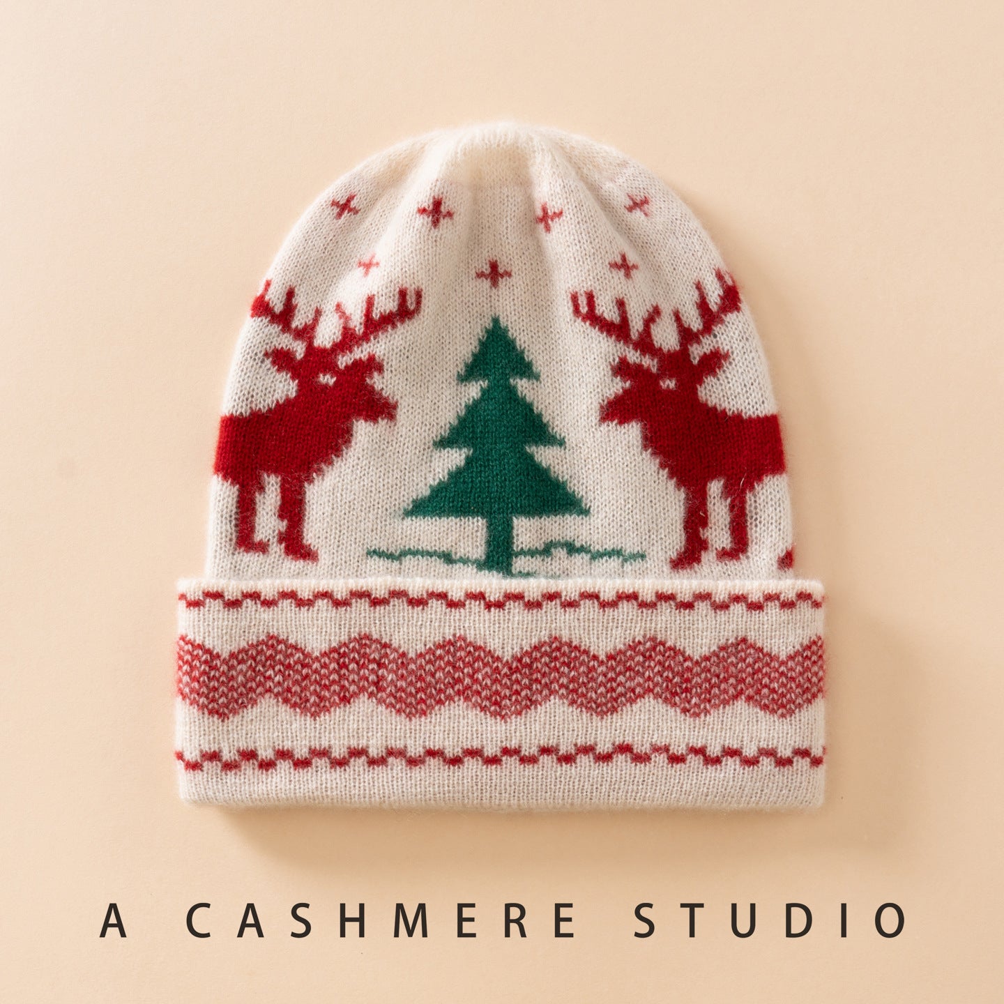 Pure Cashmere Kids Christmas Beanie