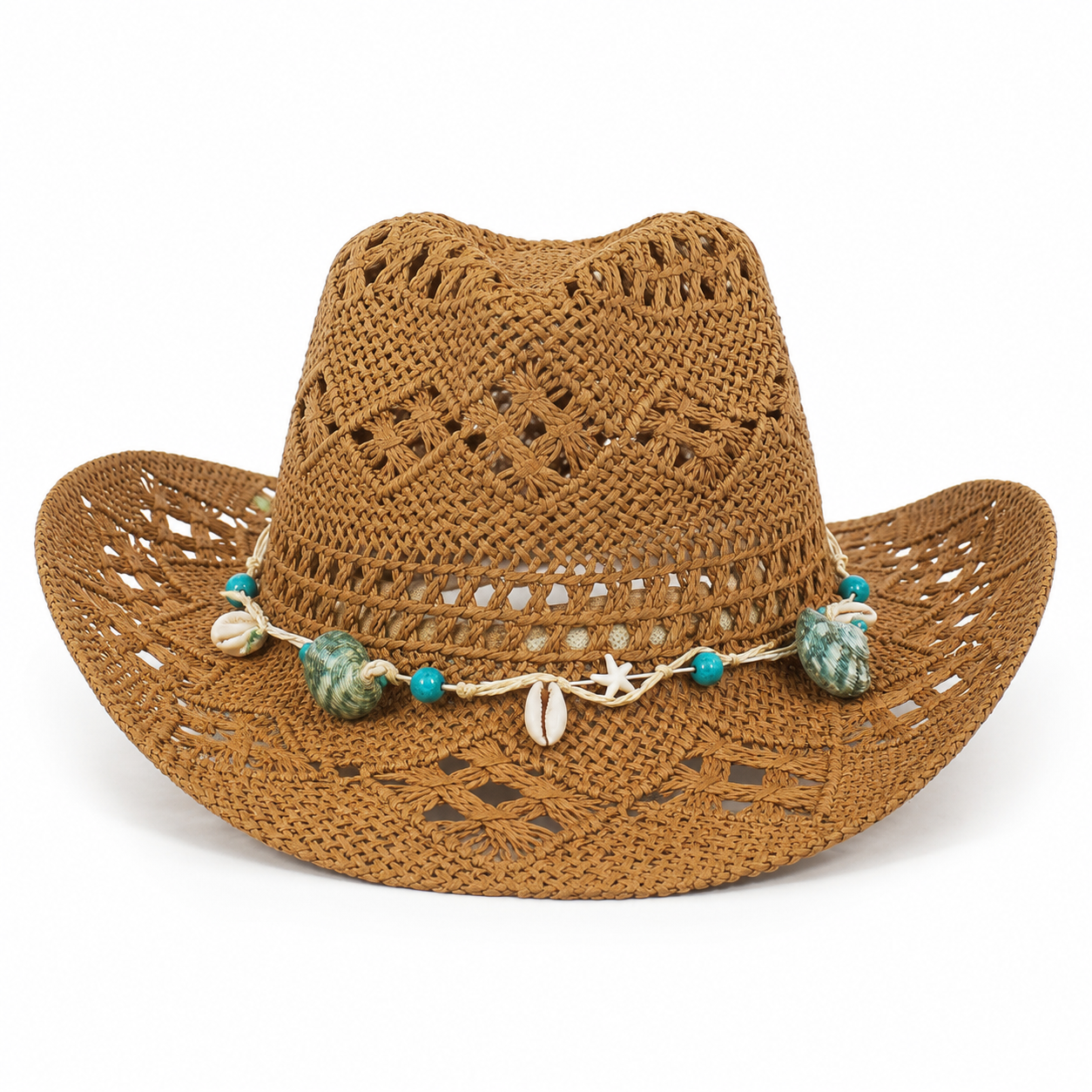 Premium Hollow Weave Straw Fedora Hat