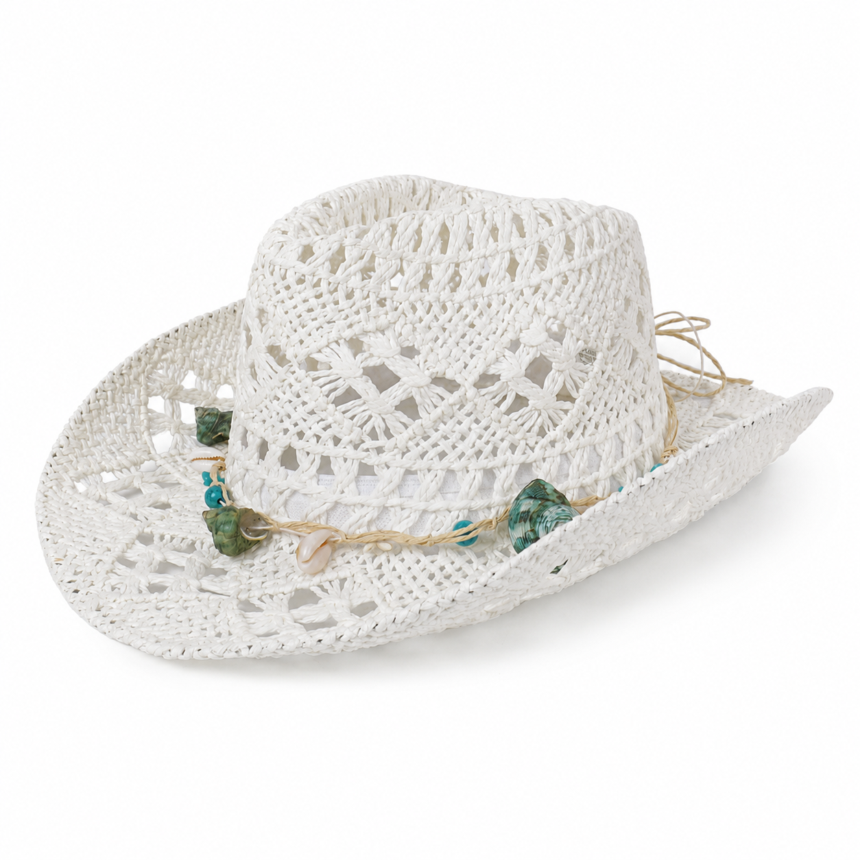 Premium Hollow Weave Straw Fedora Hat