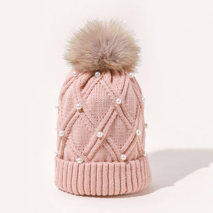 Pearl Knit Beanie: Cozy Korean Style Warmth