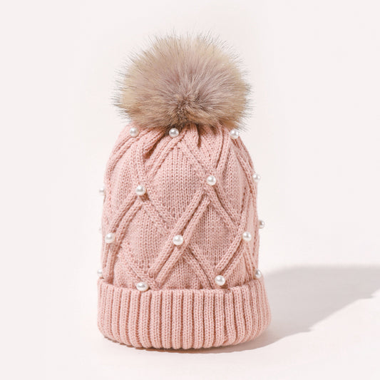 Pearl Knit Beanie: Cozy Korean Style Warmth