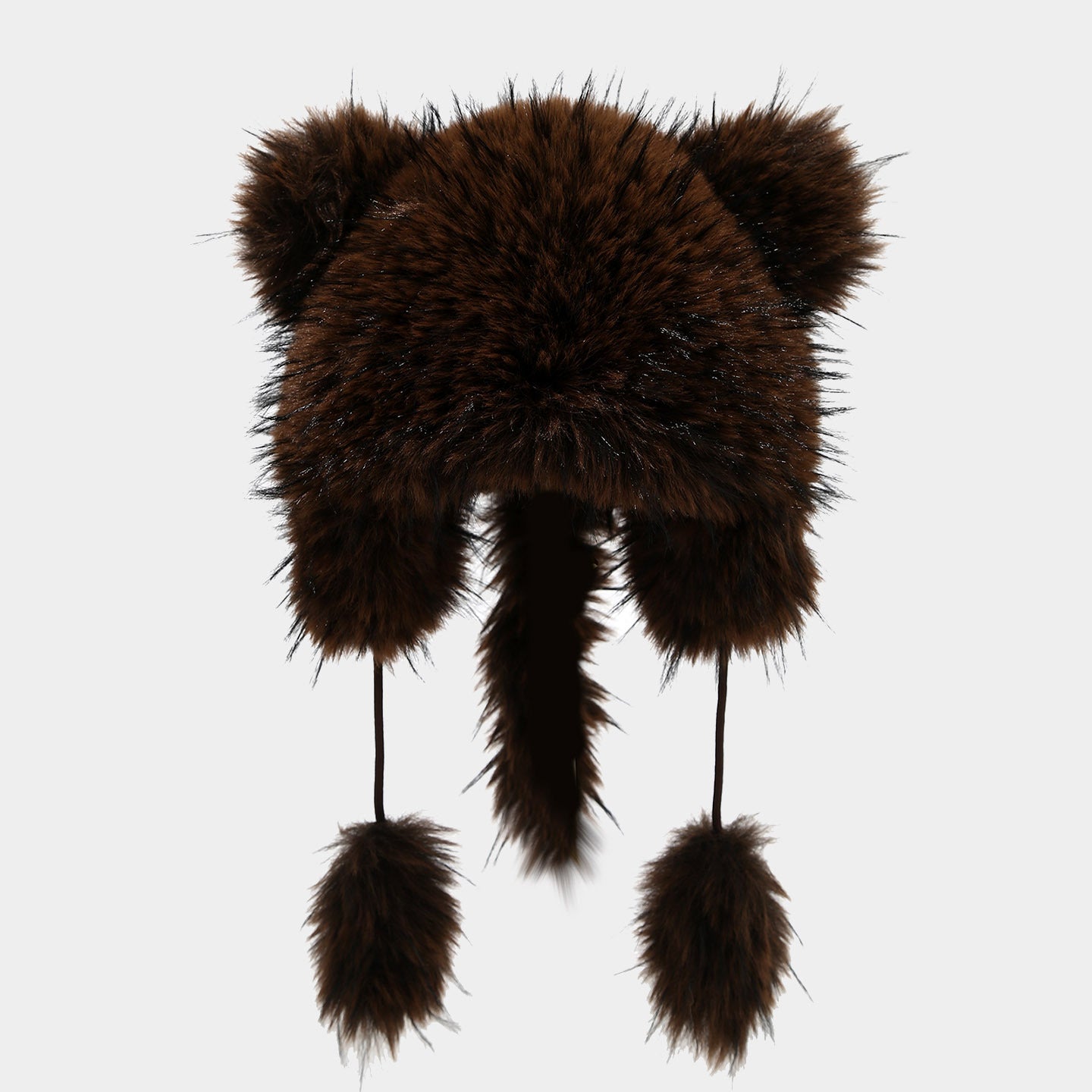 Plush Raccoon Lei Feng Hat - Cozy Winter Warmth