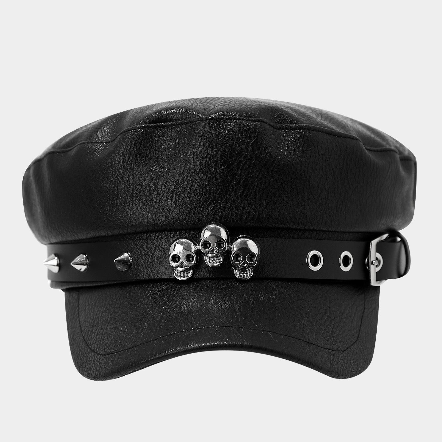 Punk Rivet Military Hat - Hip Hop Style
