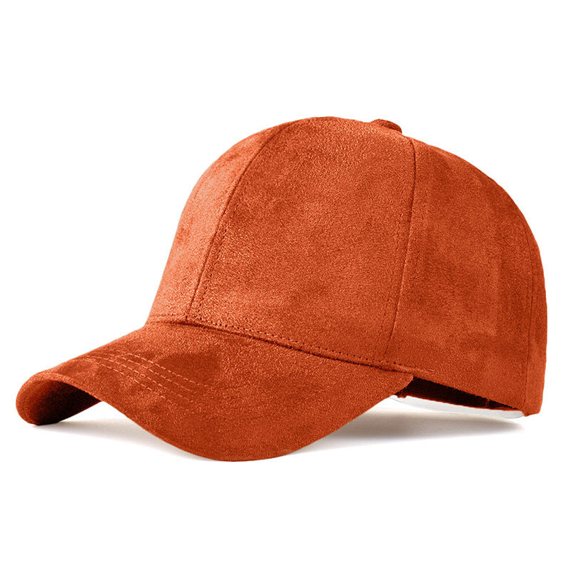 Premium Suede Baseball Cap - Solid Color Duckbill Sun Hat