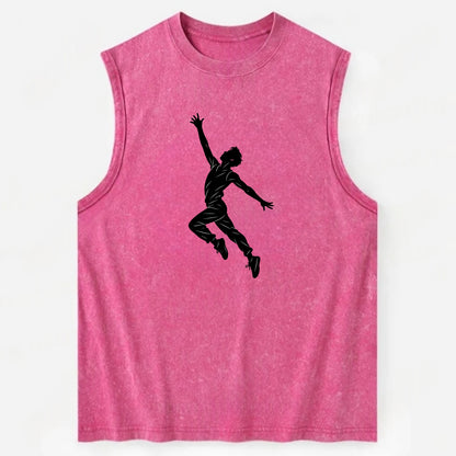 Modern dancer reaching skyward - Vintage Washed Tank - Pink
